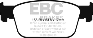 EBC 2017+ Audi A4 2.0L Turbo (B9) Redstuff Front Brake Pads