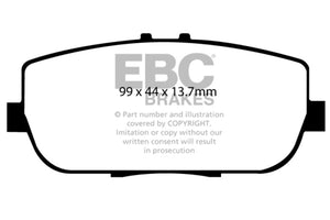 EBC 06-15 Mazda Miata MX5 2.0 Greenstuff Rear Brake Pads