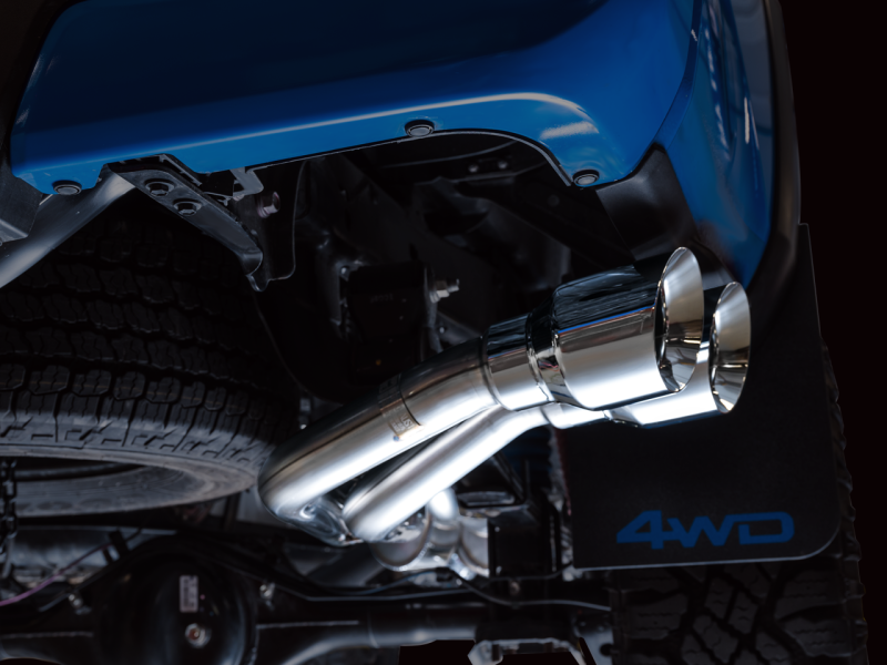 AWE 16-22 Toyota Tacoma 0FG Catback Exhaust w/ BashGuard - Dual Chrome Silver Tips