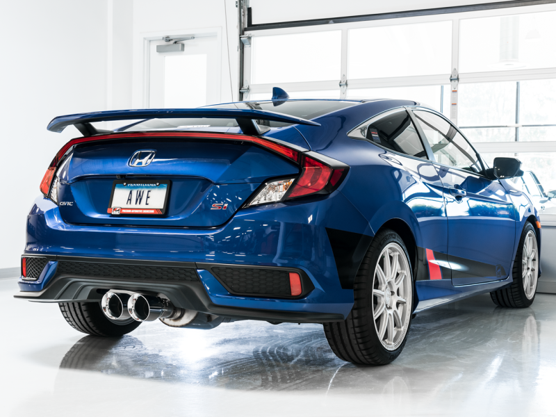 AWE Tuning 2016+ Honda Civic Si Touring Edition Exhaust w/Front Pipe & Dual Chrome Silver Tips