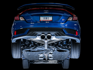 AWE Tuning 2016+ Honda Civic Si Touring Edition Exhaust w/Front Pipe & Dual Chrome Silver Tips