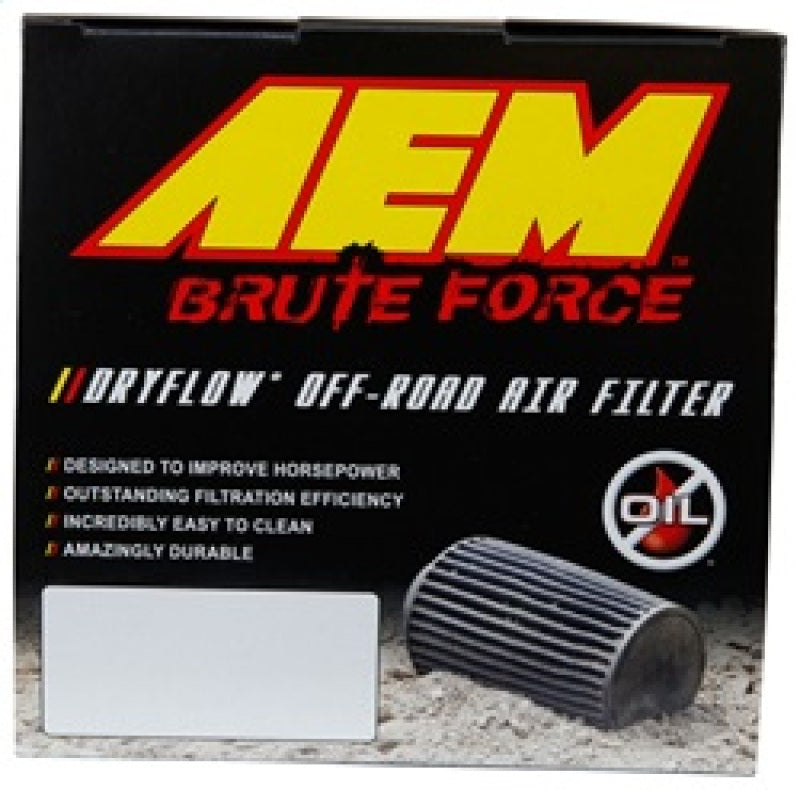 AEM Dryflow Conical Air Filter 6in Base OD x 3.5in Flange ID x 5.25in Height