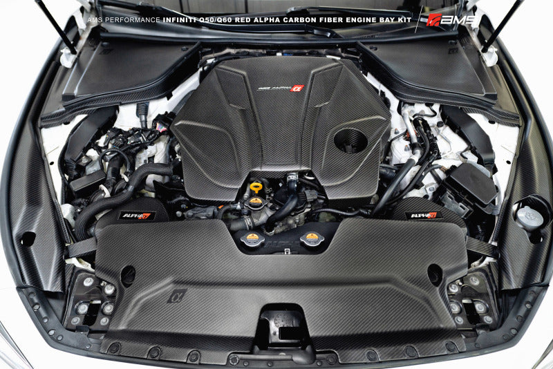 AMS Performance Infiniti 17+ Q60 / 16+ Q50 3.0TT Alpha Matte Carbon Front Duct