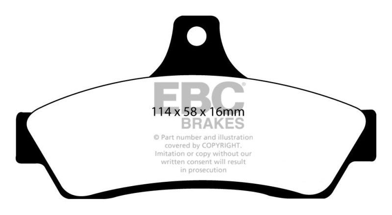 EBC 03-04 Pontiac GTO 5.7 (Solid Rear Rotors) Redstuff Rear Brake Pads