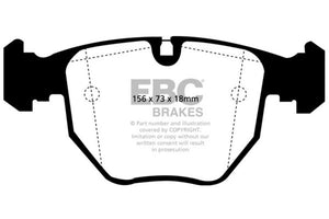 EBC 00-04 BMW M5 5.0 (E39) Redstuff Front Brake Pads