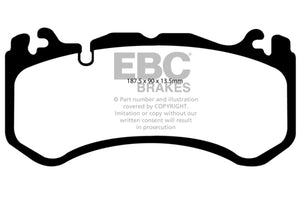 EBC 08-13 Mercedes-Benz C63 AMG (W204) 6.2 Redstuff Front Brake Pads